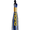 Black/Royal Blue/White Mixed Color Graduation Tassel with Gold Stacked Date Drop by Wholesale Grad Supply