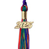 Rainbow Graduation Tassel with Gold Date Drop - Wholesale Grad Supply