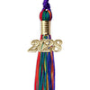 Rainbow Graduation Tassel with Gold Date Drop - Wholesale Grad Supply