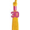 Gold Graduation Tassel with Pink Bling Charm by Wholesale Grad Supply