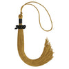 Antique Gold Graduation Tassel with Black Date Drop by Wholesale Grad Supply