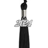 Black Graduation Tassel with Silver Date Drop by Wholesale Grad Supply