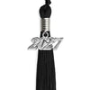 Black Graduation Tassel with Silver Date Drop by Wholesale Grad Supply