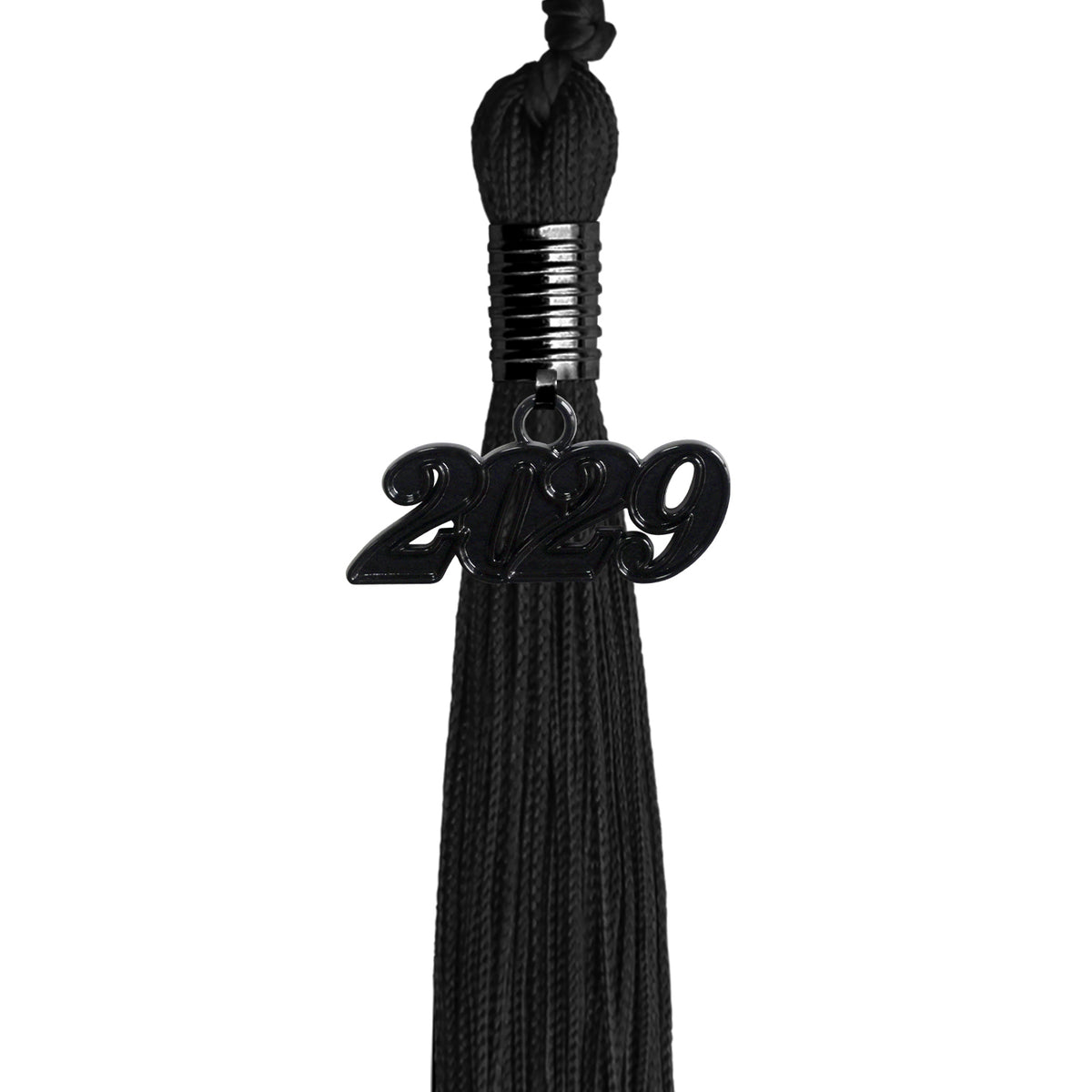 Black Graduation Tassel with Black Date Drop by Wholesale Grad Supply