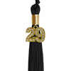 Black Graduation Tassel with Gold Bling Charm by Wholesale Grad Supply