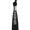 Black Graduation Tassel with Silver Stacked Date Drop by Wholesale Grad Supply