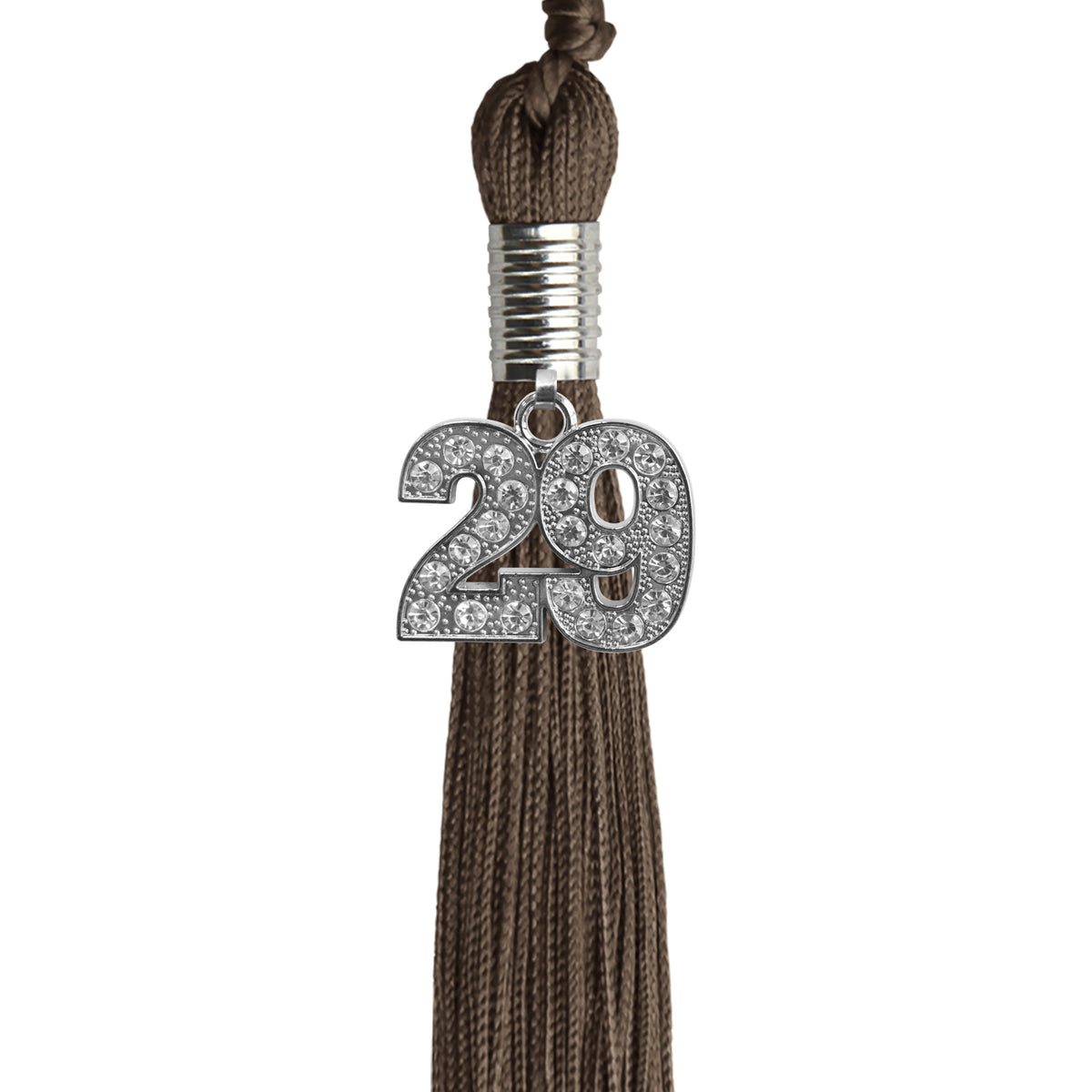 Brown Graduation Tassel with Silver Bling Charm 2029