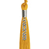 Gold Graduation Tassel with Silver Stacked Date Drop by Wholesale Grad Supply