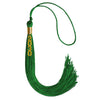 Green Graduation Tassel with Gold Stacked Date Drop by Wholesale Grad Supply