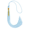 Light Blue Graduation Tassel with Gold Stacked Date Drop by Wholesale Grad Supply