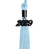 Light Blue Graduation Tassel with Black Date Drop by Wholesale Grad Supply