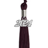 Maroon Graduation Tassel with Silver Date Drop by Wholesale Grad Supply
