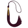 Maroon Graduation Tassel with Gold Stacked Date Drop by Wholesale Grad Supply