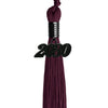 Maroon Graduation Tassel with Black Date Drop by Wholesale Grad Supply