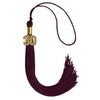 Maroon Graduation Tassel with Gold Bling Charm by Wholesale Grad Supply