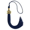 Navy Blue Graduation Tassel with Gold Bling Charm by Wholesale Grad Supply