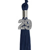 Navy Blue Graduation Tassel with Silver Bling Charm 2029