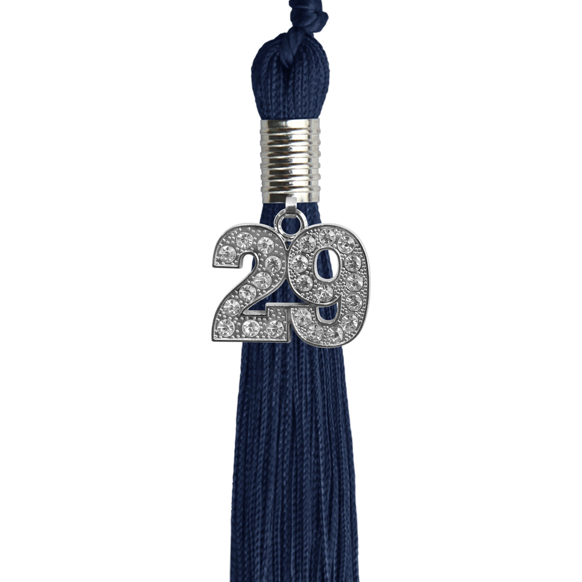 Navy Blue Graduation Tassel with Silver Bling Charm 2029