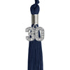 Navy Blue Graduation Tassel with Silver Bling Charm 2030