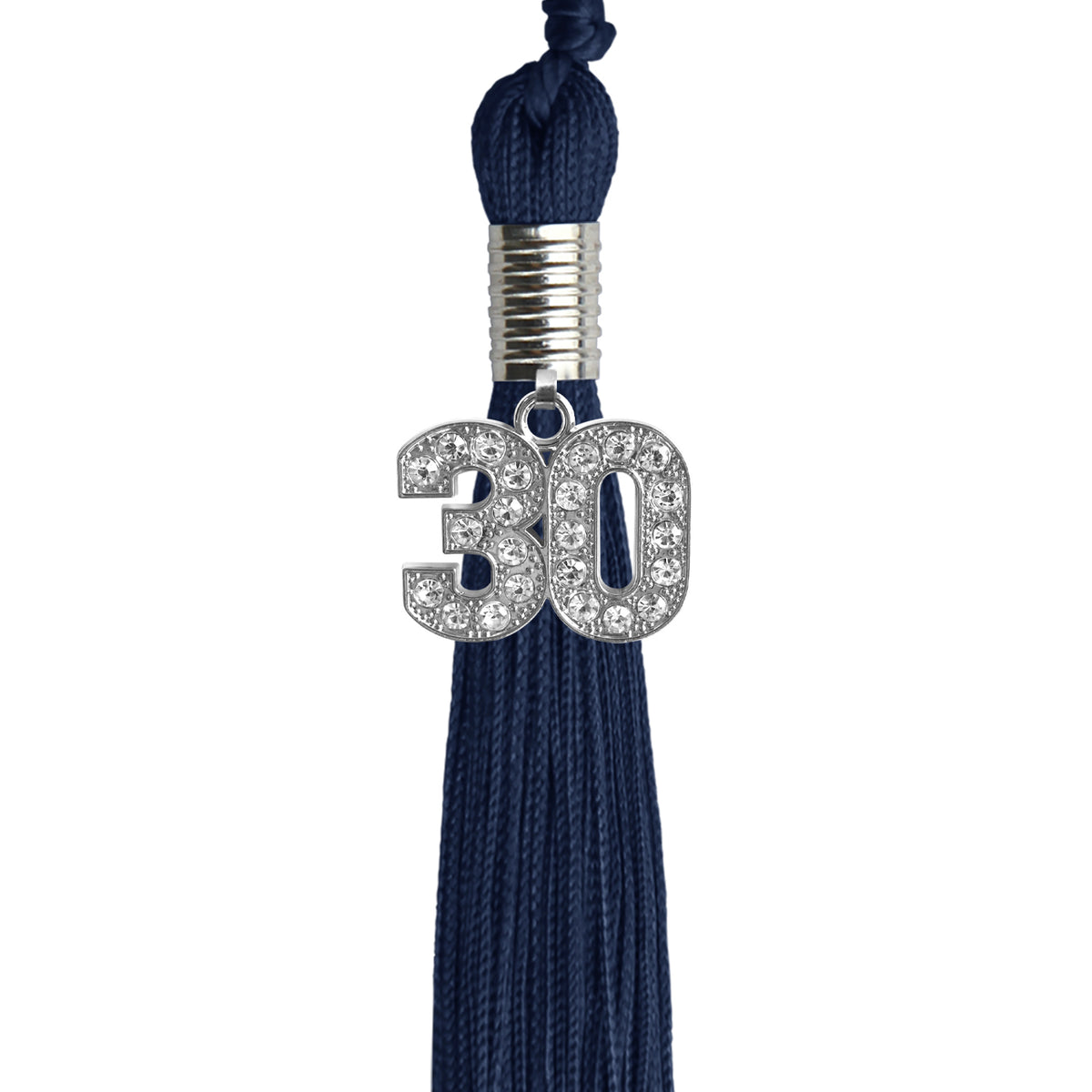 Navy Blue Graduation Tassel with Silver Bling Charm 2030