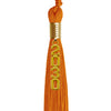 Orange Graduation Tassel with Gold Stacked Date Drop by Wholesale Grad Supply