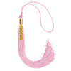 Pink Graduation Tassel with Gold Stacked Date Drop by Wholesale Grad Supply