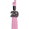 Pink Graduation Tassel with Black Bling Charm by Wholesale Grad Supply