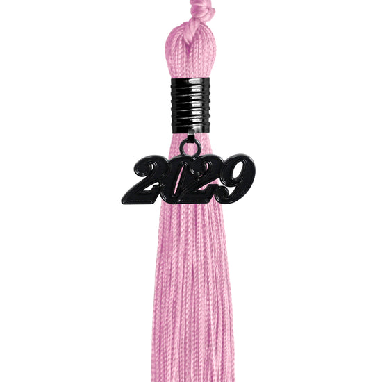 Pink Graduation Tassel with Black Date Drop by Wholesale Grad Supply