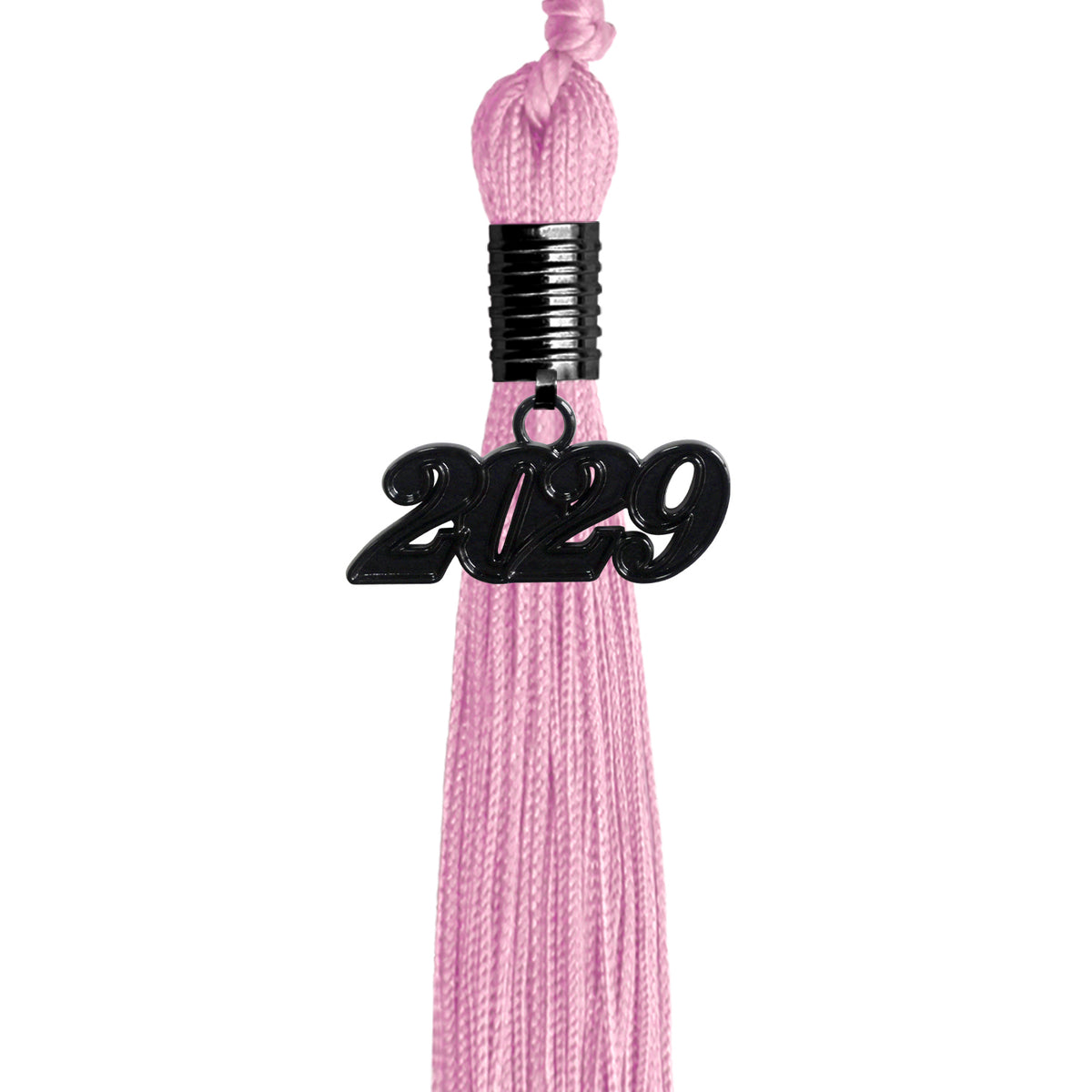 Pink Graduation Tassel with Black Date Drop by Wholesale Grad Supply