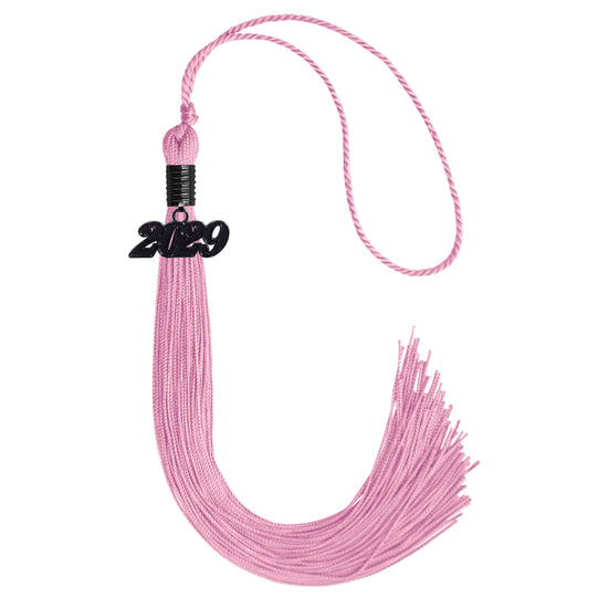 Pink Graduation Tassel with Black Date Drop by Wholesale Grad Supply
