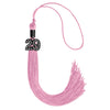 Pink Graduation Tassel with Black Bling Charm by Wholesale Grad Supply