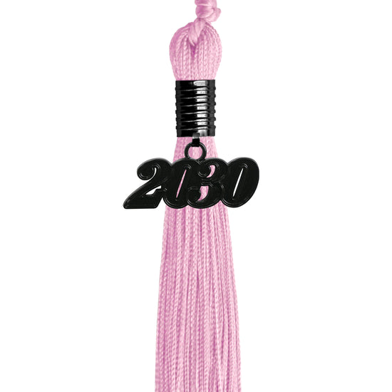 Pink Graduation Tassel with Black Date Drop by Wholesale Grad Supply