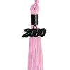 Pink Graduation Tassel with Black Date Drop by Wholesale Grad Supply