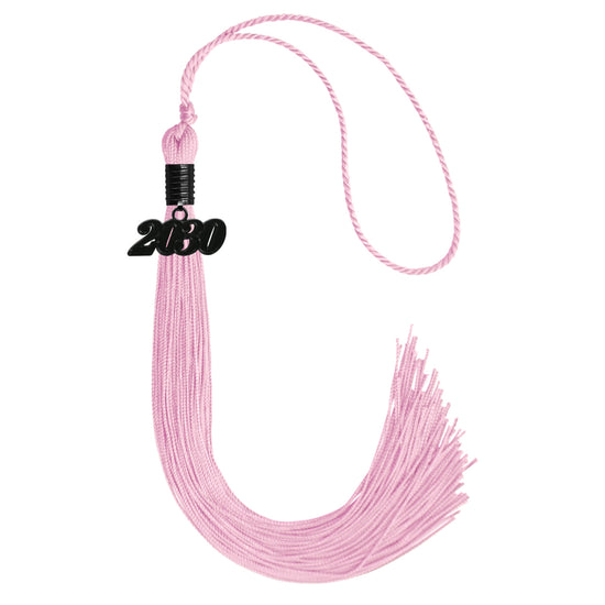 Pink Graduation Tassel with Black Date Drop by Wholesale Grad Supply