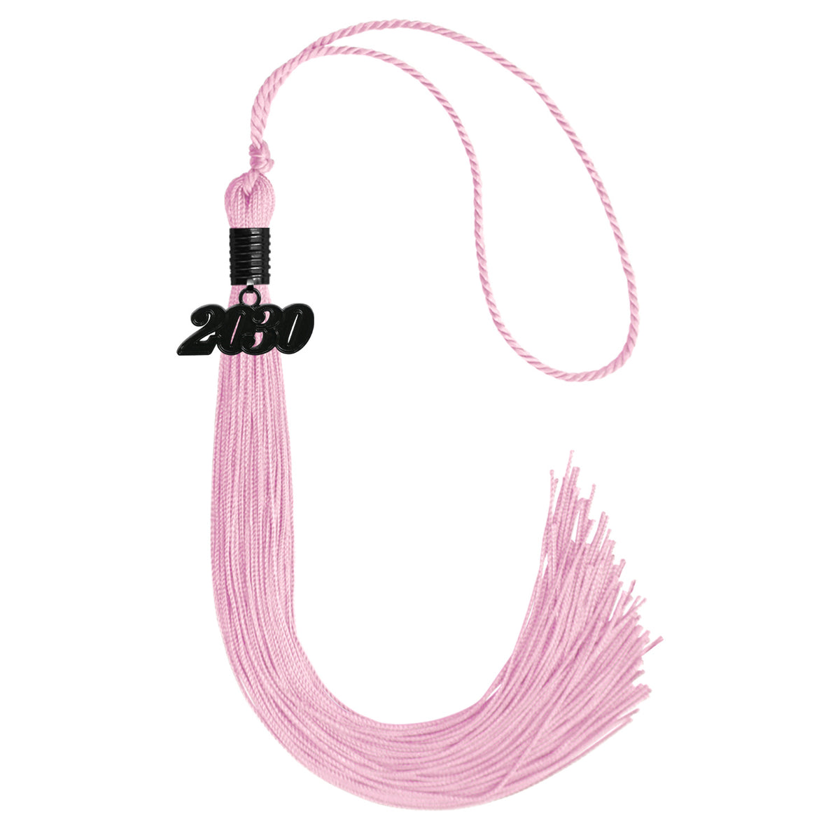 Pink Graduation Tassel with Black Date Drop by Wholesale Grad Supply
