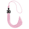Pink Graduation Tassel with Black Bling Charm by Wholesale Grad Supply