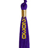 Purple Graduation Tassel with Gold Stacked Date Drop by Wholesale Grad Supply