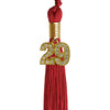 Red Graduation Tassel with Gold Bling Charm by Wholesale Grad Supply