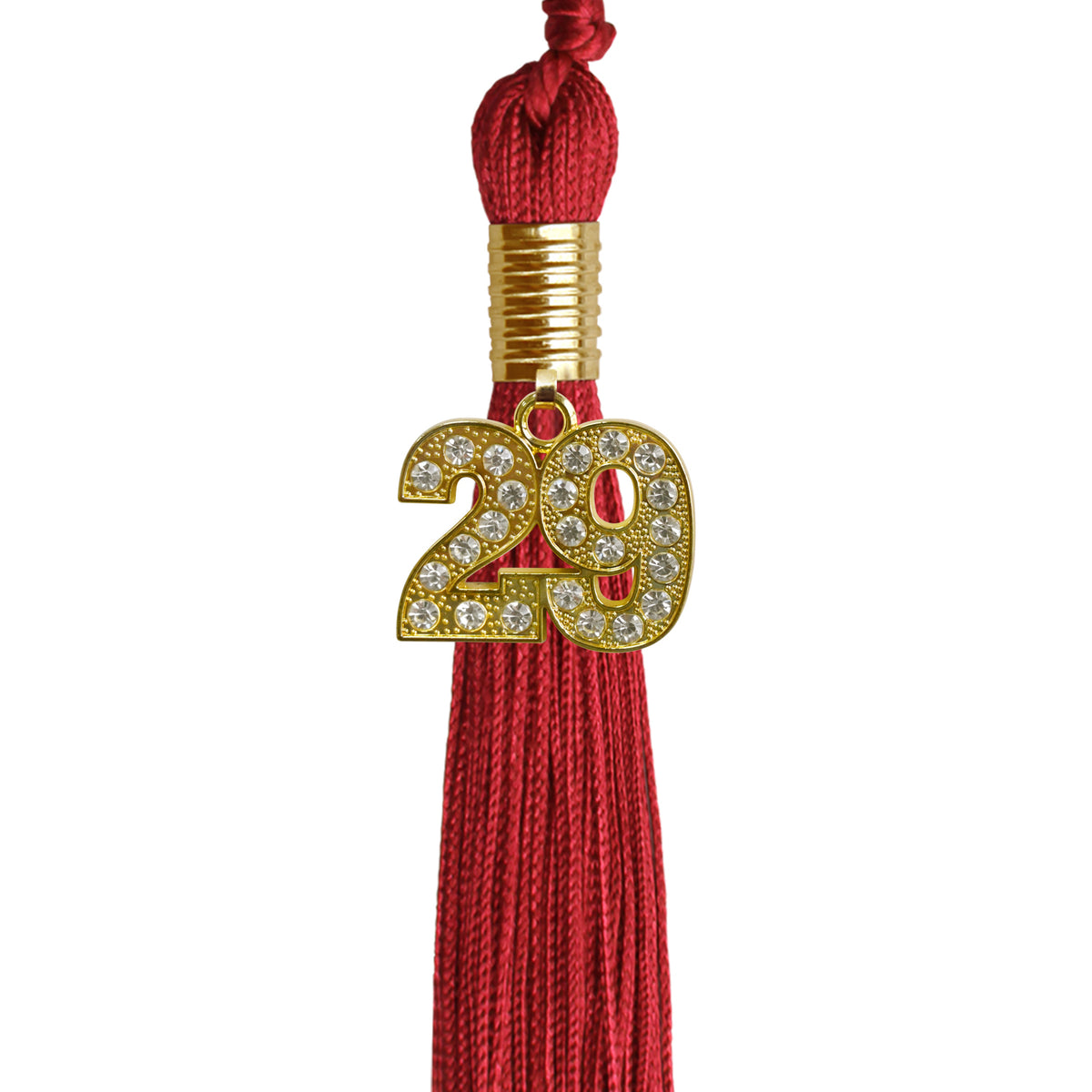 Red Graduation Tassel with Gold Bling Charm by Wholesale Grad Supply