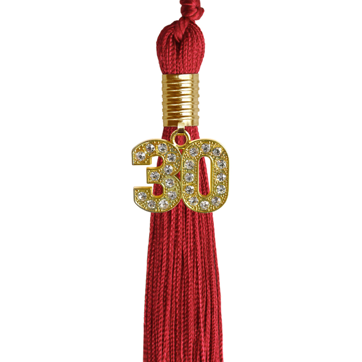 Red Graduation Tassel with Gold Bling Charm by Wholesale Grad Supply
