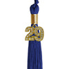 Royal Blue Graduation Tassel with Gold Bling Charm by Wholesale Grad Supply