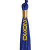 Royal Blue Graduation Tassel with Gold Stacked Date Drop by Wholesale Grad Supply