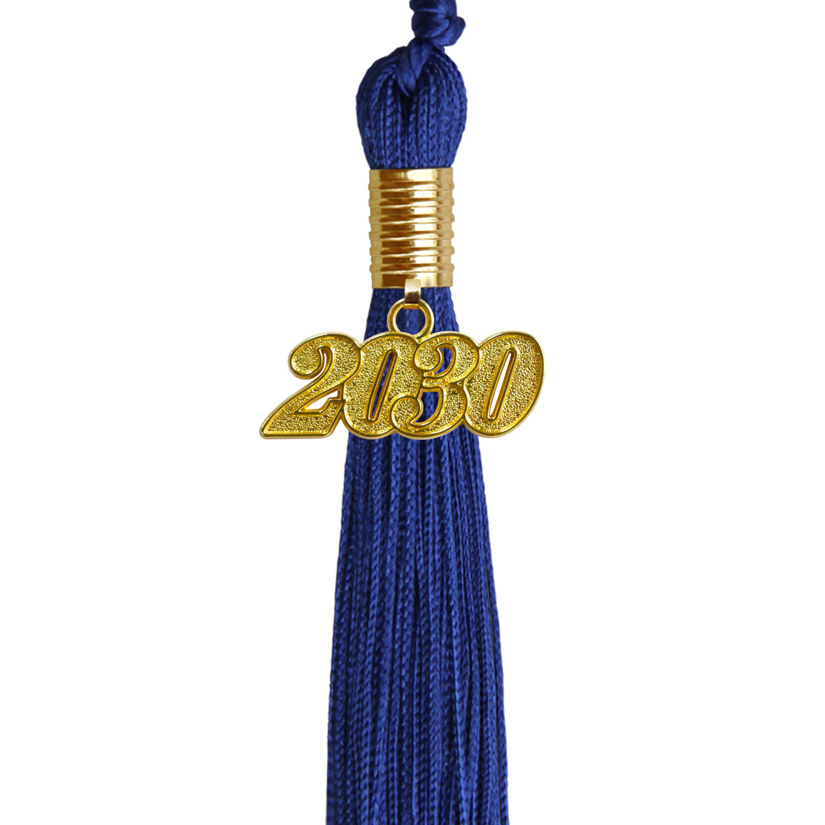Royal Blue Graduation Tassel with Gold Date Drop by Wholesale Grad Supply