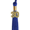Royal Blue Graduation Tassel with Gold Bling Charm by Wholesale Grad Supply