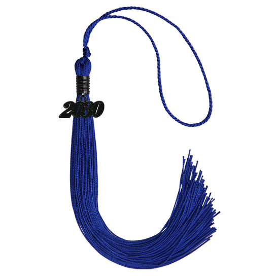 Royal Blue Graduation Tassel with Black Date Drop by Wholesale Grad Supply