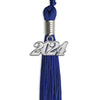 Royal Blue Graduation Tassel with Silver Date Drop by Wholesale Grad Supply