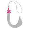Silver Graduation Tassel with Pink Bling Charm by Wholesale Grad Supply