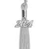 Silver Graduation Tassel with Silver Date Drop by Wholesale Grad Supply