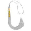 Silver Graduation Tassel with Gold Stacked Date Drop by Wholesale Grad Supply