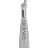 Silver Graduation Tassel with Silver Stacked Date Drop by Wholesale Grad Supply